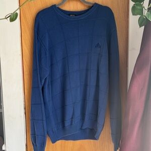 Blue Crewneck Sweater Men’s 100% cotton knit